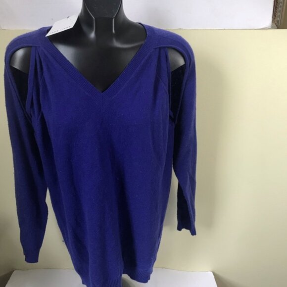 John +Jenn NEW Crew Neck Open Shoulder CutOut Sweater Tunic Top Soft Knit Soft S - Picture 8 of 16